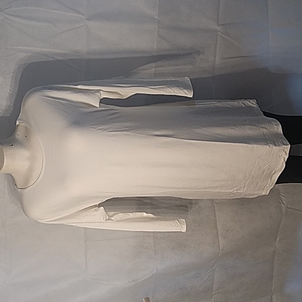 Azules women's ivory women's long sleeve tunic top new size small